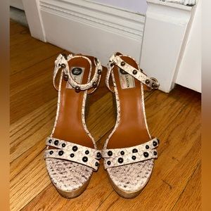 LANVIN PARIS Open toe wedges